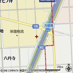 愛知県あま市方領東六反地周辺の地図
