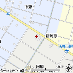 愛知県愛西市草平町上阿原周辺の地図