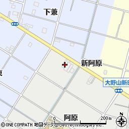 愛知県愛西市草平町（上阿原）周辺の地図