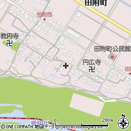 滋賀県彦根市田附町周辺の地図