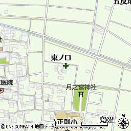愛知県あま市二ツ寺東ノ口周辺の地図