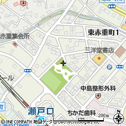愛知県瀬戸市東赤重町周辺の地図