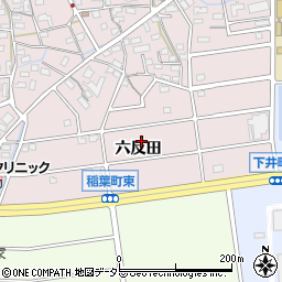 愛知県尾張旭市北山町六反田周辺の地図