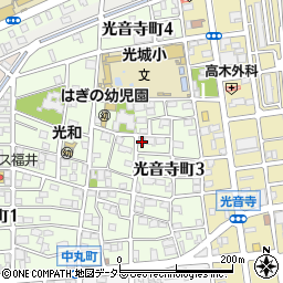 愛知県名古屋市北区光音寺町3丁目29周辺の地図