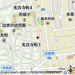 愛知県名古屋市北区光音寺町3丁目42周辺の地図