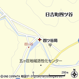 京都府南丹市日吉町四ツ谷和田堰周辺の地図