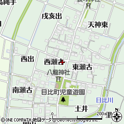 愛知県稲沢市目比町西瀬古周辺の地図