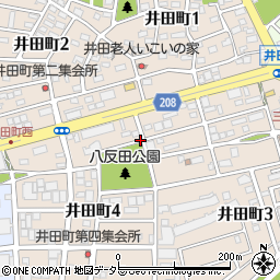 愛知県尾張旭市井田町周辺の地図