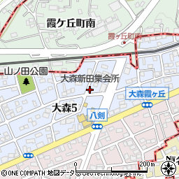大森新田集会所周辺の地図