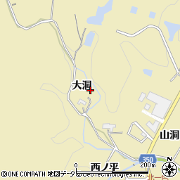 愛知県豊田市北一色町大洞周辺の地図