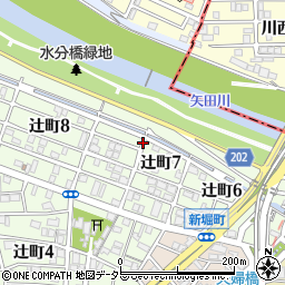 愛知県名古屋市北区辻町7丁目周辺の地図