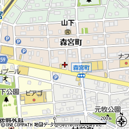愛知県名古屋市守山区森宮町177周辺の地図