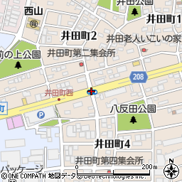 井田町西周辺の地図