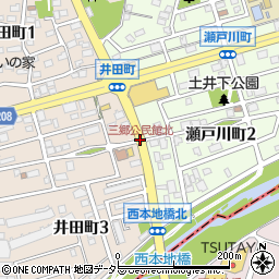 三郷公民館北周辺の地図