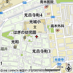愛知県名古屋市北区光音寺町3丁目33周辺の地図