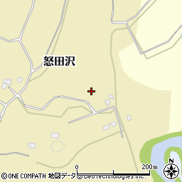 千葉県君津市怒田沢周辺の地図