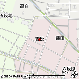 愛知県あま市古道吉松周辺の地図