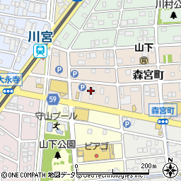 愛知県名古屋市守山区森宮町60周辺の地図