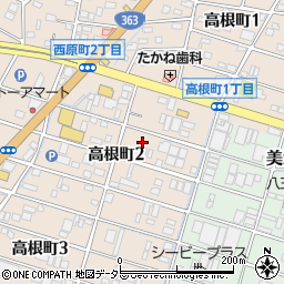 愛知県瀬戸市高根町周辺の地図