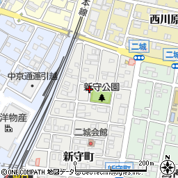 愛知県名古屋市守山区新守町周辺の地図