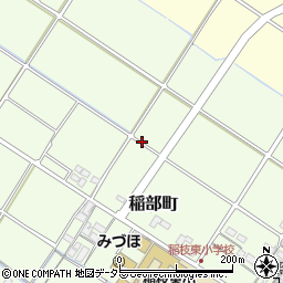 滋賀県彦根市稲部町周辺の地図