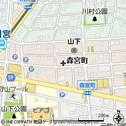 愛知県名古屋市守山区森宮町164周辺の地図