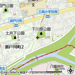 下川原公園トイレ周辺の地図