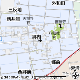 愛知県稲沢市南麻績町郷内82周辺の地図