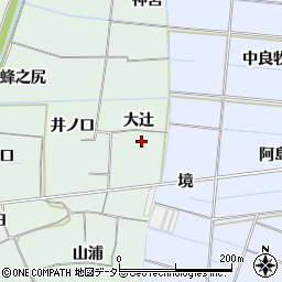 愛知県稲沢市目比町大辻周辺の地図