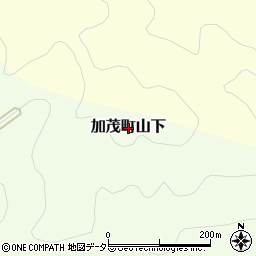 岡山県津山市加茂町山下周辺の地図