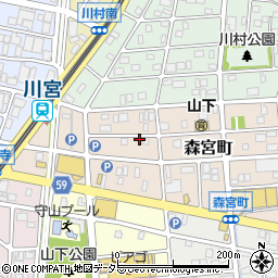 愛知県名古屋市守山区森宮町73周辺の地図