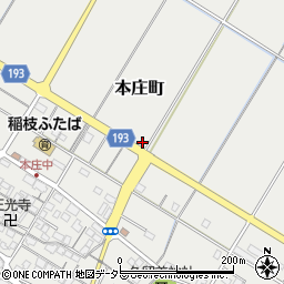 滋賀県彦根市本庄町周辺の地図
