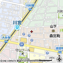愛知県名古屋市守山区森宮町85-2周辺の地図