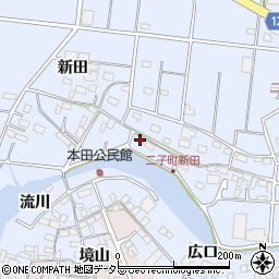 愛知県愛西市二子町新田274周辺の地図