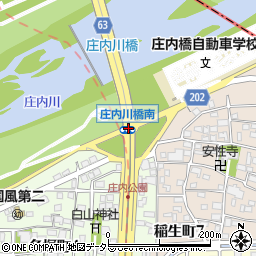 庄内川橋南周辺の地図