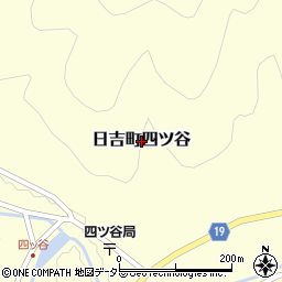 京都府南丹市日吉町四ツ谷周辺の地図