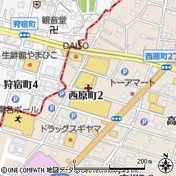 愛知県瀬戸市西原町2丁目43周辺の地図