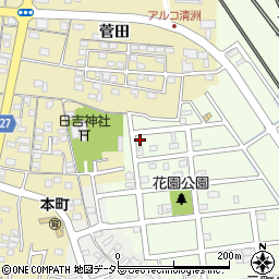 愛知県清須市寺野花園周辺の地図