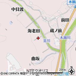 愛知県豊田市木瀬町（海老田）周辺の地図