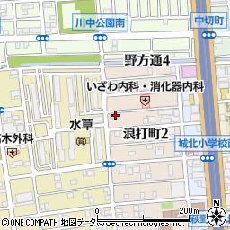 愛知県名古屋市北区浪打町2丁目80-2周辺の地図