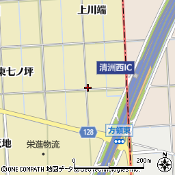 愛知県あま市方領五反地周辺の地図