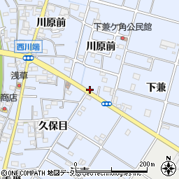 愛知県愛西市西川端町七畝割周辺の地図