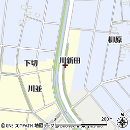 愛知県愛西市立石町川新田周辺の地図