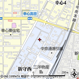 愛知県名古屋市守山区新守西周辺の地図
