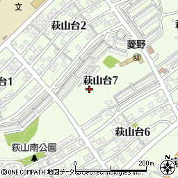 愛知県瀬戸市萩山台周辺の地図