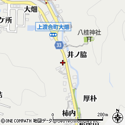 愛知県豊田市上渡合町乳母ケ所周辺の地図