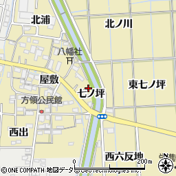 愛知県あま市方領七ノ坪周辺の地図