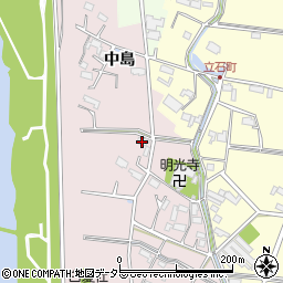 愛知県愛西市下大牧町（中島）周辺の地図