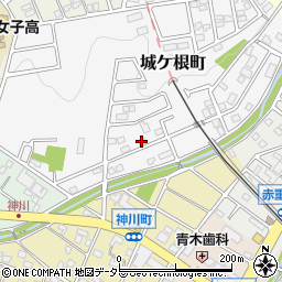 愛知県瀬戸市城ケ根町23-8周辺の地図