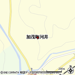 岡山県津山市加茂町河井周辺の地図